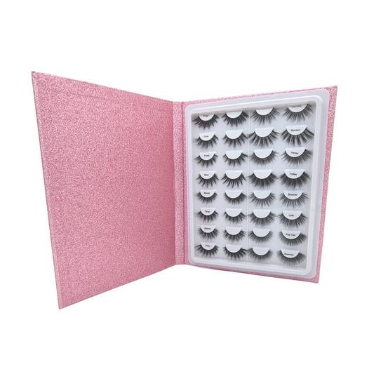 Sugar & Spice |16 Pairs of Faux Mink Eyelash Book | Party Collection